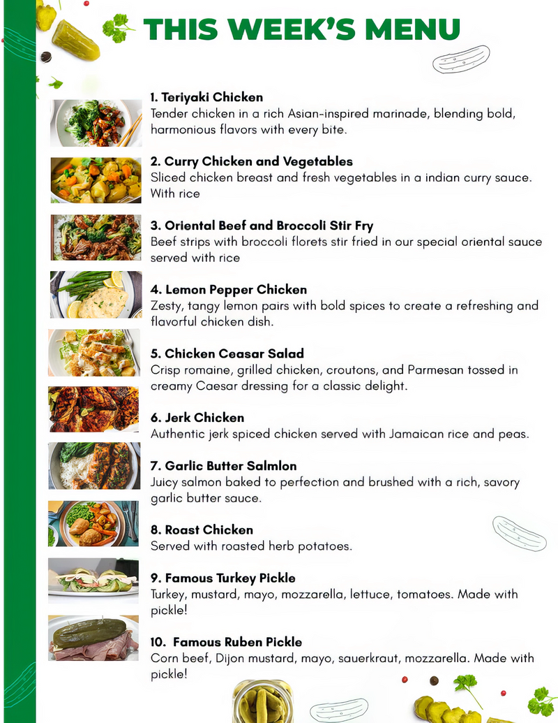 Pick Your Meals! - 7 Meal Plan